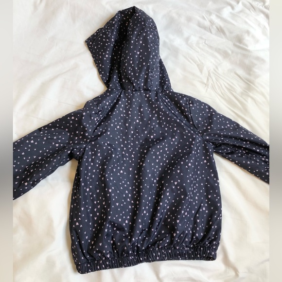 GAP Girls Size 4 Light Weight Jacket, Navy & Pink Polka Dots - Picture 3 of 3